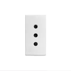SINTHESI - Módulo Tomacorriente 10A 250V 2P+T S33 Blanco Mate