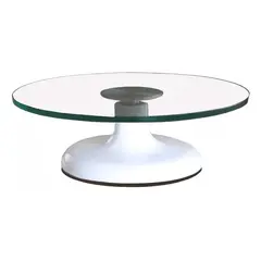 GENERICO - Base Para Tortas Giratoria De Vidrio Pedestal