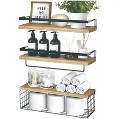 GENERICO - Kit Repisas Flotantes De Pared Estante Organizador Baño