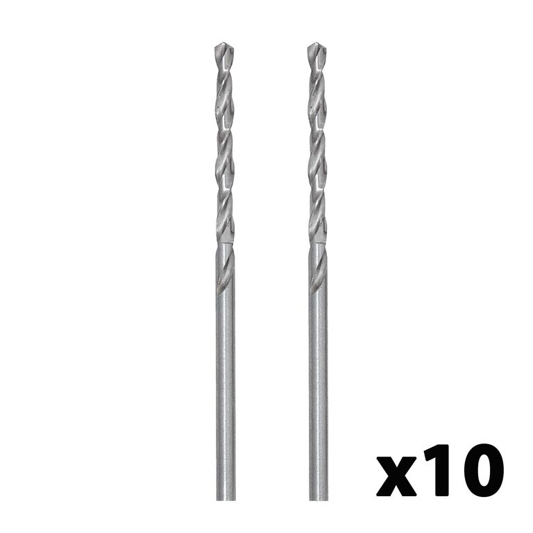 10 displey de 2 brocas acero rápido (HSS) 2.5mm