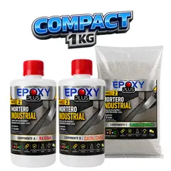 EPOXY - Mortero Epóxico - Nivel 2 - Mortero Industrial - Espesor 4 A 6 MM - Kit 1 KG COMPACT
