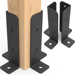 TSKY CHILE SHOPPING - 4 soportes de base de anclaje ajustables poste de cubierta, soportes de base de poste de pérgola