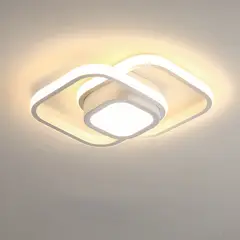 FRANZA - Lámpara de techo LED minimalista blanca de montaje empotrado