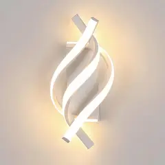 FRANZA - Aplique LED negro con forma de concha