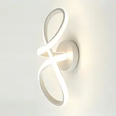 FRANZA - Aplique de pared LED blanco para dormitorio