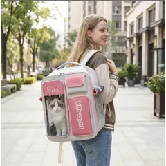 HOMER OUTDOOR - Bolsa Transportadora Para Gatos - Segura Y Cómoda