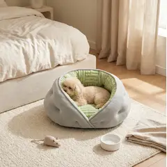 HOMER OUTDOOR - Cama Para Gatos Y Perros Pequeños Tipo Nido Suave L 60x50cm