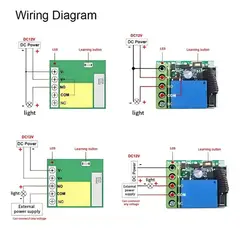 GENERICO - Módulo Rf 1 Relé Inalámbrico 12v 433mhz Control Remoto