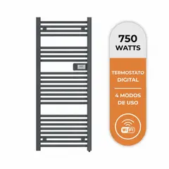 ANWO - Secador de Toallas Electrico Tubular Gris de 750W Con Wifi