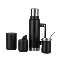 GENERICO - Set Matero Térmico Acero Inoxidable 4 Piezas