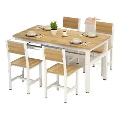 ANYHOGAR - Modern Dinning Table with 4Chairs Sets for Dinning Room