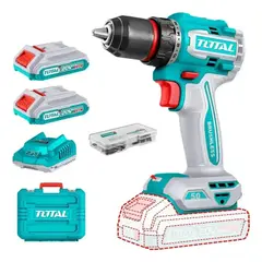 TOTAL TOOLS - Kit Taladro Atornillador Inalámbrico 20V 50Nm Brushless TOTAL