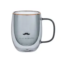 ADAGIO TEAS - Taza Doble Vidrio Moustache 300 ml