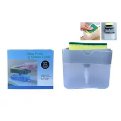 GENERICO - Dispensador De Jabón Líquido y Detergente - 11x13.5cm 1pcs - Organizador De Mesa Con Porta Esponja