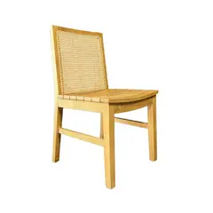 NECTAR - Silla Comedor New Naura Rattan Natural y Madera de Fresno Sin Brazos