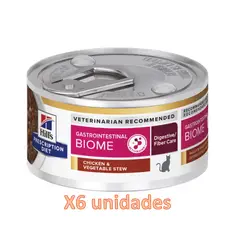 HILLS - X6 Prescription Diet Lata Biome Gástrico Feline Gato