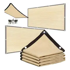 TSKY CHILE SHOPPING - Malla Sombra Raschel 80%, 3x5Mts Toldo Rectangular Sombra, Fácil Instalación, Resistente y Duradera