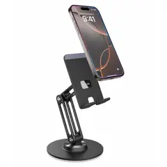 LINKON - Soporte Porta Celular Escritorio 360° - Aluminio