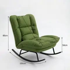 GENERICO - Silla Mecedora Reclinable Acolchada Soporta 300kg