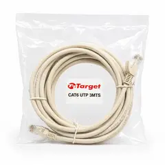 TARGET - Cable de Red 3 mts Patch Cord UTP Cat 6