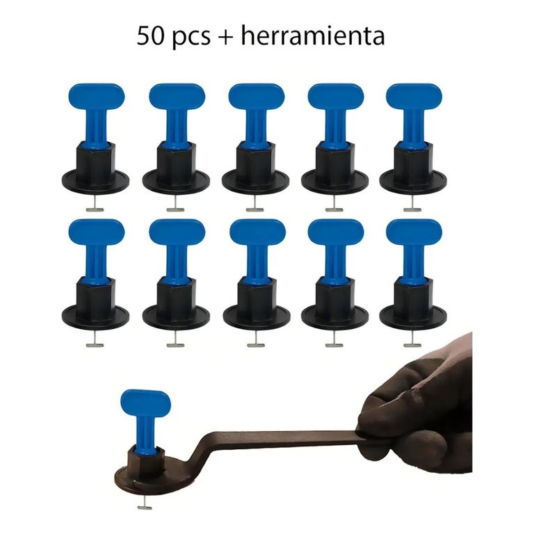 Pack 250 Nivelador De Porcelanato Reutilizables azul 5 Bolsas a $26.990