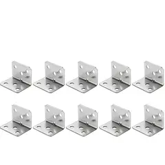 GENERICO - 10 Soporte Escuadra Para Muebles 35x26x26mm De Acero