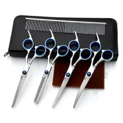 TSKY CHILE SHOPPING - 5 en 1 Pet Grooming Scissors, Tijeras de Peluquería Profesional para mascota de Acero Inoxidable 304