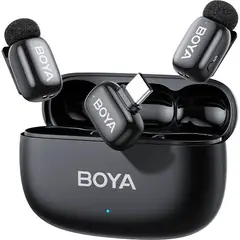 BOYA - BOYAMINI 2-02 Micrófono Inalámbrico Doble USB-C Negro Lunar Brillante
