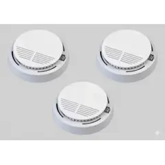 GENERICO - Pack 3 Detectores De Humo Inalámbrico a Batería 9V