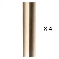 ARTIHOGAR - Pack 4 Paneles Acústicos Wall Panel 240 x 60 CM Natural Madera
