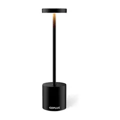 ESHOPANGIE - Lámpara De Mesa Recargable, Lámpara Inalámbrica Negra