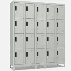 METANEK AMERICAN DESIGN - Casilleros Metálicos 5 Cuerpos y 20 Puertas - PLML-20-5