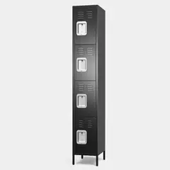 METANEK AMERICAN DESIGN - Casillero locker metálico black 1 cuerpo 4 puertas - SA-SLLF41