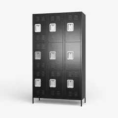 METANEK AMERICAN DESIGN - Casillero locker metálico black 3 cuerpos 9 puertas - SA-SLLF33