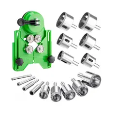 GENERICO - Kit De Brocas De Diamante + Guía Ajustable Para Perforar