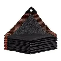 GENERICO - Malla Red Proteccion Solar 3x3 Metros Negro Negro