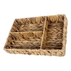 NEWTREE - Cesta Tejida 3 Divisiones 31x21x6cm