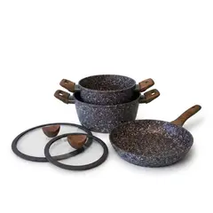 KEEP - Set Bateria de Cocina Rokka 5 Piezas Ollas Sarten