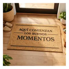 MORLAN - Alfombra Limpia Pies Tapete Fibra De Coco 80x50 Momentos