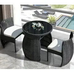 IDEEHOUSE - Juego Terraza Ratan 2 Asientos