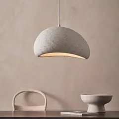 SANTU HOME & DECO - Lámpara de Techo Wabi Sabi Gris Granito Lunar 60 cm