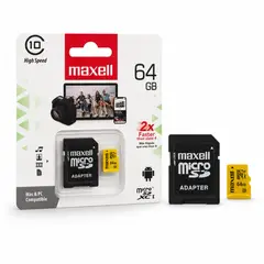 MAXELL - Tarjeta Memoria MicroSD 64GB Clase 10 SDXC