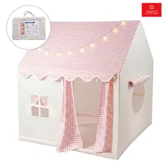 ANIKIDS - Carpa De Juego Infantil Plegable Tipo Casita Para Niños Niñas Con Luz 120x100x130cm Color Rosa