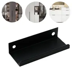 GENERICO - 10 Pcs Tiradores Negro 25cm para Cajón Oculto con Tornillos
