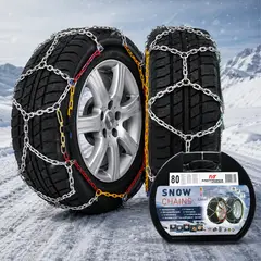 GENERICO - Set X2 Cadenas Para Nieve Auto Ruedas Rompe Hielo 12mm