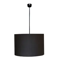CAROLD STEVENS - Lámpara Colgante Tambor Negro Plumas Internas