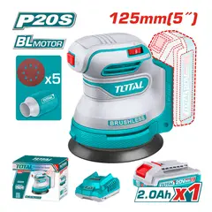 TOTAL TOOLS - Lijadora Roto Orbital Inalambrica Brushless 20V 125mm TOTAL