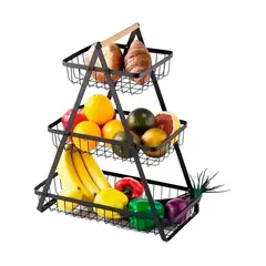 ESHOPANGIE - Organizador Canasta Frutero Verdulero Multiuso 3 Niveles
