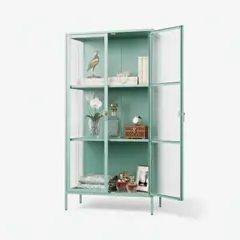 METANEK AMERICAN DESIGN - Mueble vitrina alto 2 puertas 3 niveles linea mint - SC-DC-H005