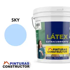 GENERICO - Látex al Agua Extracubriente Tineta 4G Color Sky